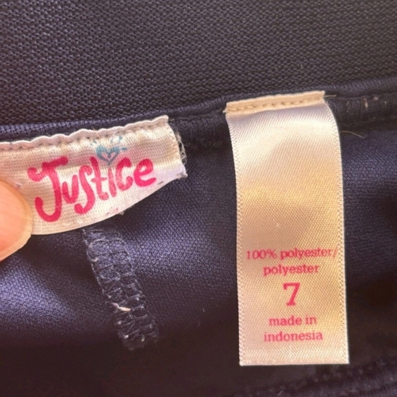 ​Justice Girls Blue Leopard Sparkle Tulle Skort - Size 7 - Picture 6 of 7